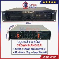 Cục Đẩy Công Suất 4 Kênh Crown 4x1200W Plus Bãi Xịn 56 Sò - 16 Tụ - Nguồn Xuyến, 1 Kênh Kéo Khỏe 2 Full 30 - H2Pro Tech