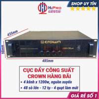 Cục Đẩy Công Suất 4 Kênh Crown 4x1200W Plus Bãi Xịn 56 Sò - 16 Tụ - Nguồn Xuyến, 1 Kênh Kéo Khỏe 2 Full 30 - H2Pro Audio