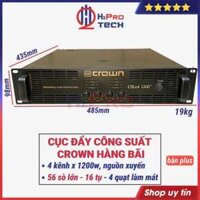 Cục Đẩy Công Suất 4 Kênh Crown 4x1200W Plus Bãi Xịn 56 Sò - Nguồn Xuyến, 1 Kênh Kéo Khỏe 2 Full 30