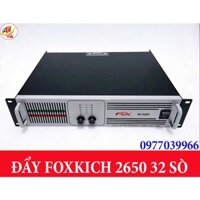 cục đẩy công suất karaoke FOXKICH  BA 2650 Công suất lớn từ 650W/CHANEL - 1000W/CHANEL với 32 sò 32 sò 1943/5200