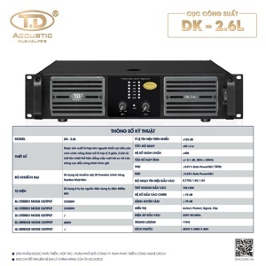 Cục đẩy công suất TD Acoustic DK 2.6L