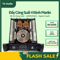 Cục đẩy Main công suất 4 kênh Martin CA80 trang bị 80 sò công suất 1200W/kênh, nguồn xuyến,