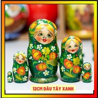 (CỰC DỄ THƯƠNG) BỘ BÚP BÊ NGA MATRYOSHKA 5 LỚP HOA VĂN DÂU TÂY, HƯỚNG DƯƠNG RẤT ĐẸP VÀ ĐỘC ĐÁO