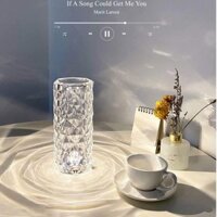 [Cực Đẹp] Đèn ngủ pha lê hình trụ tròn,cảm biến 16 màu,hiệu ứng 3D có điều khiển từ xa,trang trí phòng ngủ,phòng khách