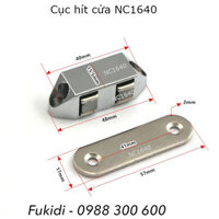 Cục hít cửa tủ, vỏ nhôm mạ crome sáng bóng lực giữ 25kg - NC1640