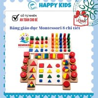 [Cực Hot] Đồ Chơi Bộ Giáo Cụ Montessori 8 Chi Tiết, Đồ Chơi Gỗ An Toàn Cho Trẻ Từ 3 Đến 6 Tuổi HAPPY KIDS247