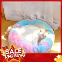 (Cực Hot) Tổ Ngủ Chó Mèo - Nệm Cầu Vòng Cho Mèo - Giường Ngủ Cho Thú Cưng - Size Lớn