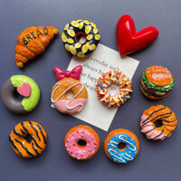 cục nam châm nam châm Miếng dán tủ lạnh bánh rán miếng dán từ tính dễ thương sáng tạo thực phẩm mô phỏng ba chiều