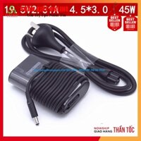 Cục nguồn sạc laptop Dell Oval 19V-2.31A = 45w - Zin bảo hành 12 tháng - Hình thật video thật của sản phẩm