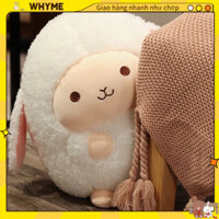 [Cực phẩm] Đồ Chơi Cừu Nhồi Bông Màu Trắng Hoạt Hình Gối nhồi bông hình chú cừu đáng yêu cho bé  - Gấu bông cừu trắng WHYME