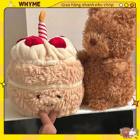 [Cực phẩm] Gấu bông bánh kem Thú Nhồi Bông Hình Bánh Kem Sinh Nhật Bằng Nhựa PP Hoạt Hình Dễ Thương Độc Đáo Cho Bé Gái WHYME