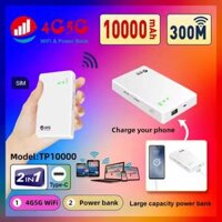 Cục phát Wifi di động từ sim 4G kết hợp sạc dự phòng TP10000, thiết bị phát wifi thông minh