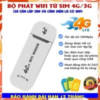 Cục phát wifi từ sim 4G, USB MODEM, USB wifi lắp sim 4G tiện lợi khi lắp trên ô tô  (RẺ NHẤT)
