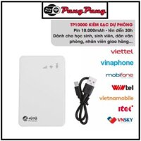 Cục phát wifi từ sim 4g TP10000, bộ phát wifi bỏ túi kiêm pin sạc dự phòng sử dụng được mọi loại sim