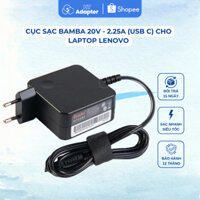 Cục sạc Bamba 20V - 2.25A (USB-C) cho laptop Lenovo T480S, T490, HP, Dell, Acer, Asus- CỤC VUÔNG | HTAdapter