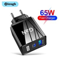 Cục Sạc Nhanh Elough 65W PD QC3.0 Cho Điện Thoại Laptop Cổng USB Type C