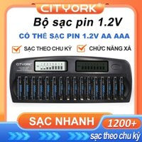 Cục Sạc Pin 1.2V Với Màn Hình Pha Lê Lỏng Với 16 Khe Cắm AAA AA Pin