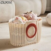 Cucin Giỏ đựng quần áo có thể gập lại, Giỏ đựng quần áo bẩn dày bằng nhựa, Giỏ đựng đồ giặt chống nước treo tường cầm tay cầm tay cho gia đình