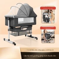 Cũi Ghép Nối0-2Giường Trẻ Sơ SinhbbGiường Trẻ Em Giường Nôi Đa Chức Năng Có Thể Gập Lại