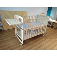 Cũi gỗ thông cỡ 120*72*102 màu gỗ hàng cao cấp