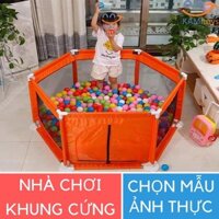 Cũi kiêm Nhà Quây bóng cho bé hàng đẹp có Cửa lưới Loại Vải + Khung lắp chắc chắn mã 50107 Kami