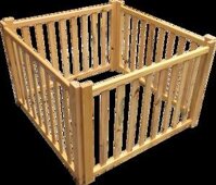 Cũi quây gỗ thông C81