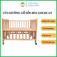 Cũi trẻ em gỗ Sồi GoldCat 3 kích thước(mua cũi tặng balo bỉm sữa tiện lợi)