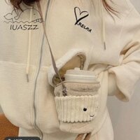 Culi Cà Phê Trà Sữa Túi Đeo Ngang, Kawaii Hoạt Hình Sang Trọng Đồ Chơi Túi Đeo Vai, Bình Nước Phụ Kiện Mang Theo Túi Trang Trí Cốc Thủ Công Phụ Kiện Cốc Mùa Đông