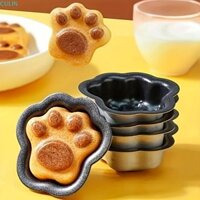 Culin 5 Cái Chảo Bánh, Nhôm Dễ Dàng Tháo Lắp Móng Vuốt Mèo Cupcake Khuôn, Dễ Thương Mini Chống Dính Bánh Ngọt Khuôn Làm Bánh
