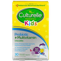 Culturelle Kids Probiotic + Multivitamin Chewables 3 Years + Natural Fruit Punch 30 Chewable Tablets