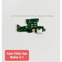Cụm chân sạc Điện thoại Nokia 3.1 hàng Zin tháo máy