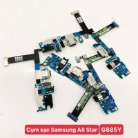 Cụm chân sạc Samsung A8 Star SM-G885y ( kèm mic , tai nghe ) , mạch sạc SM-G885y linh kiện loại tốt, bảo hành đổi trả