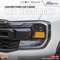 Cụm đèn Full LED 2 Projector phong cách F150 cho Ford Ranger 2023