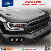 CỤM ĐÈN PHA BI LED 3 BEAM PHONG CÁCH BUGATTI CHO FORD RANGER, EVEREST & RAPTOR (2015+)