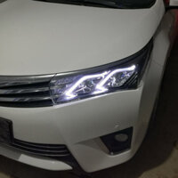 Cụm đèn pha độ xe ALTIS 2014 2015 2016 2017 2018 phong cách Mercedes dải Led vòng nâng tầm đẳng cấp ô tô TOYOTA cao cấp