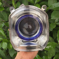 Cụm đèn pha LED xe điện 48V. Choá đèn + bi cầu, tản nhiệt nhôm khối ,  Pha đèn LED bi cầu, có sẵn bi cầu