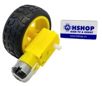 Cụm động cơ DC giảm tốc TT Motor kèm bánh xe nhựa 65mm