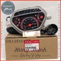 Cụm đồng hồ xe wave balade, alpha, zx nền đỏ zin honda