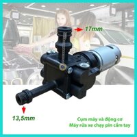 Cụm Máy Và Động Cơ (Motor 550) Máy Rửa Xe Mini Cầm Tay Sử Dụng Pin 21v | Ảnh Thật Giá Tốt