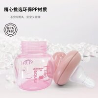 Cung cấp độc quyền 60ml Bình sữa trẻ sơ sinh PP chống sốc dễ thương Bình sữa cho bé Núm vú siêu mềm20250306