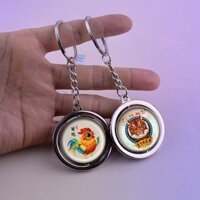 Cung Hoàng Đạo Móc Khóa Rồng 360 Xoay Hai Mặt Dạ Quang Móc Khóa Mặt Dây Chuyền Sinh Viên Cặp Đôi Móc Khóa20250225Ee