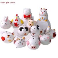 Cung Hoàng Đạo Vật Trang Trí Gốm Sứ Sáng Tạo Thủ Công Mỹ Nghệ Quà Tặng Trang Trí Nhà Cửa Quà Tặng Trẻ Em Con Heo Đất Lin