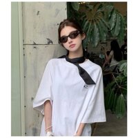 Cùng Phong Cách Khăn Lụa Đen Phiên Bản Hàn Quốc Ngọt Ngào Cô Gái Thoáng Mát Phù Hợp Với Ruy Băng Streamer Khăn quàng cổ