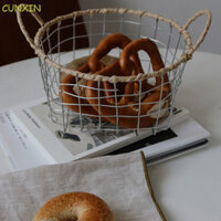 Cunxin Dây Dệt Giỏ Sắt Đồ Dùng Bảo Quản Phòng Trang Trí Nhà Cửa