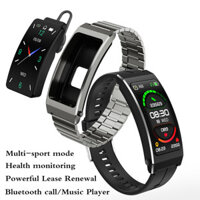 Cuộc gọi Bluetooth 2 trong 1 Vòng đeo tay thông minh Dây đeo Bluetooth Tai nghe 1,14 "Nhịp tim Theo dõi sức khỏe Đồng hồ thông minh Chế độ thể thao đa năng dành cho nam nữ