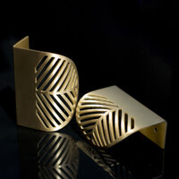 Cuộc Sống Làm Đẹp Bắc Âu Đồng Lá Tay Cầm Đơn Giản Sáng Tạo Tủ Quần Áo Vô Hình Ngăn Kéo Cửa Ánh Sáng Sang Trọng Lá Chắc Chắn Tay Cầm Hedao Thanh Lịch Đơn Giản Bao Bì