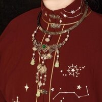 Cuối Gió Khóa An Toàn Làm Đám Cưới Cổ Vòng Cổ Cổ Nữ Hạt Yingluo Vòng Cổ Retro Cung Điện Phụ Kiện20250107