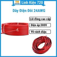 Cuộn 100 Mét Dây Điện Đôi 24AWG