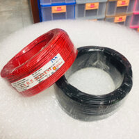 Cuộn 100 Mét dây điện đơn 0.5mm màu đỏ đen lõi đồng nhiều sợi