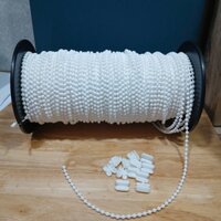 cuộn 100 mét dây hạt nhựa, tặng kèm 20 hạt nối dây kéo rèm cuốn, rèm roman và rèm lá dọc